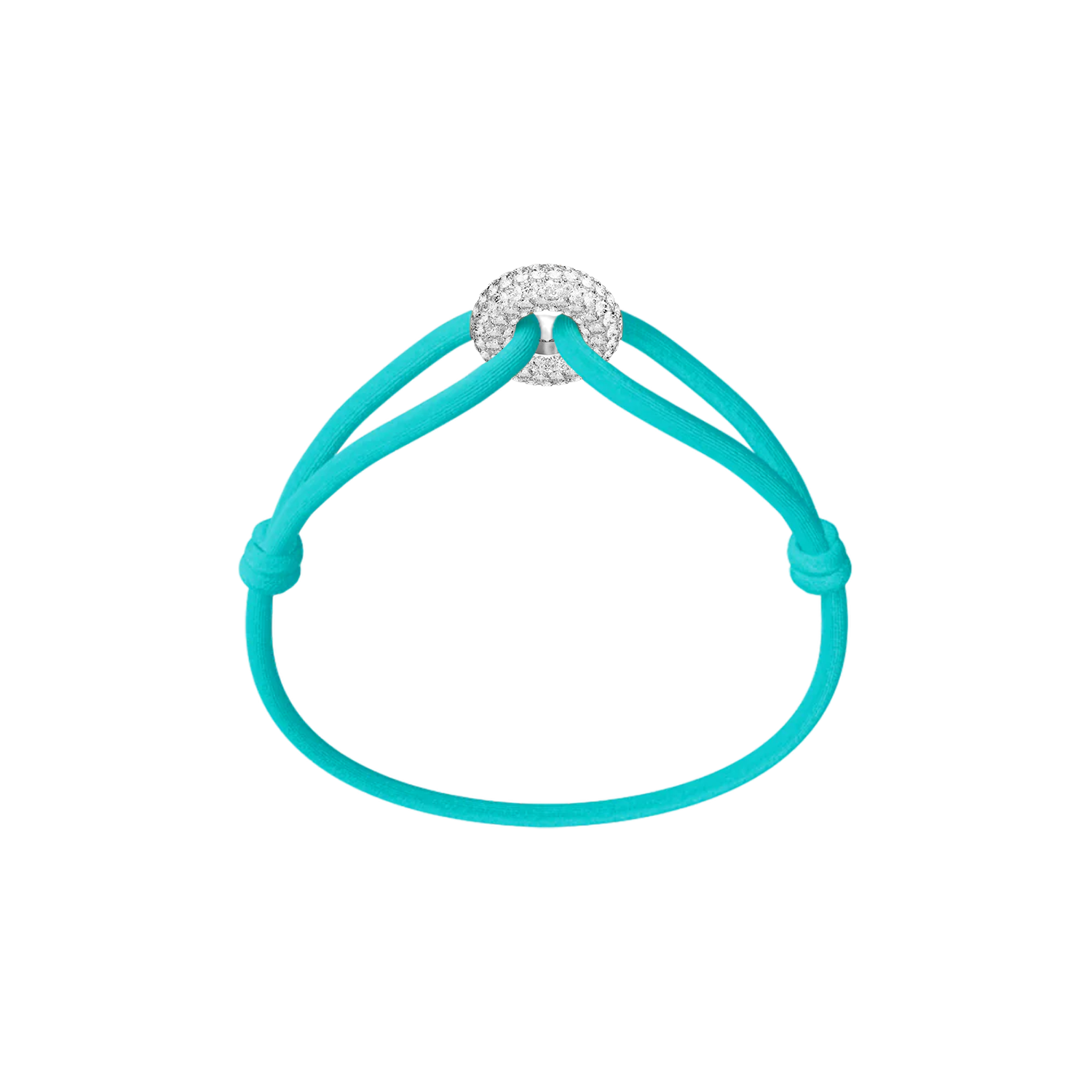Silver Soho Pavé Cord Bracelet