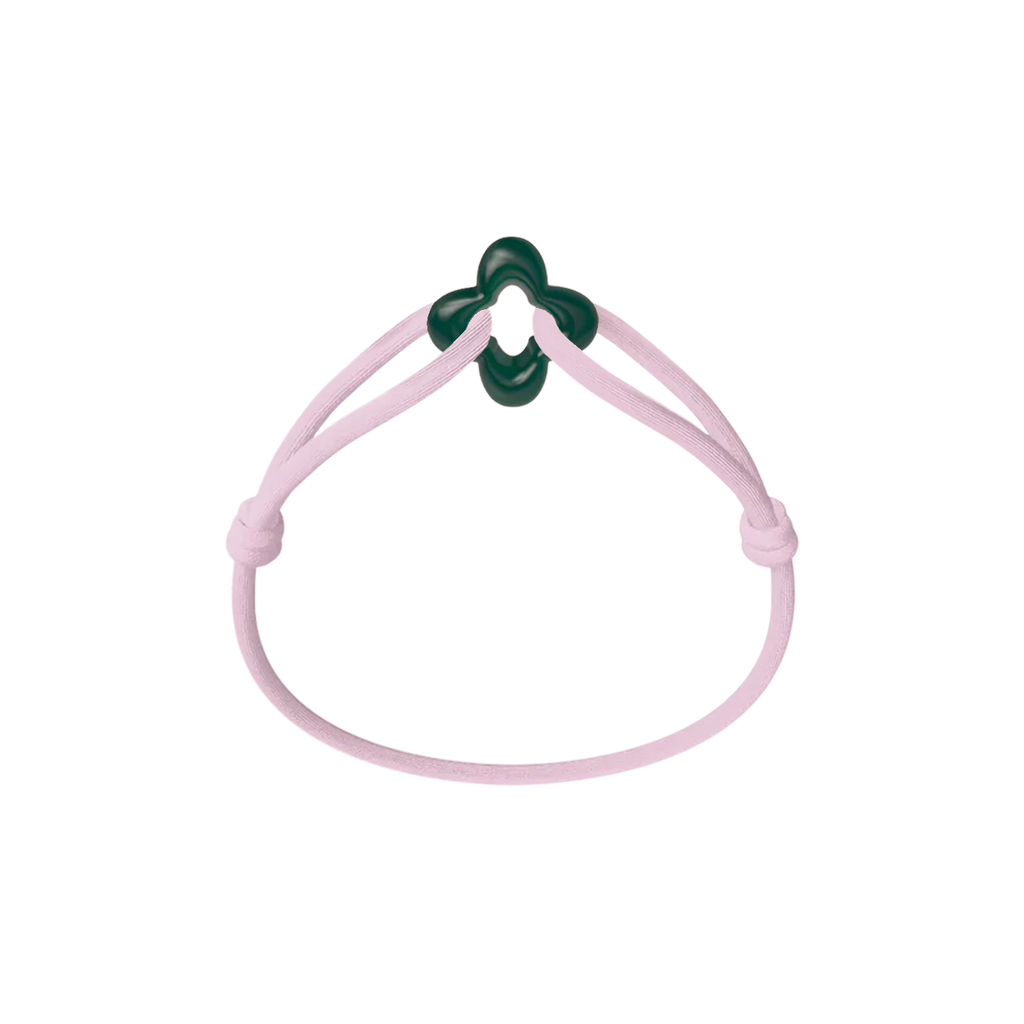 Green Clover Cord Bracelet