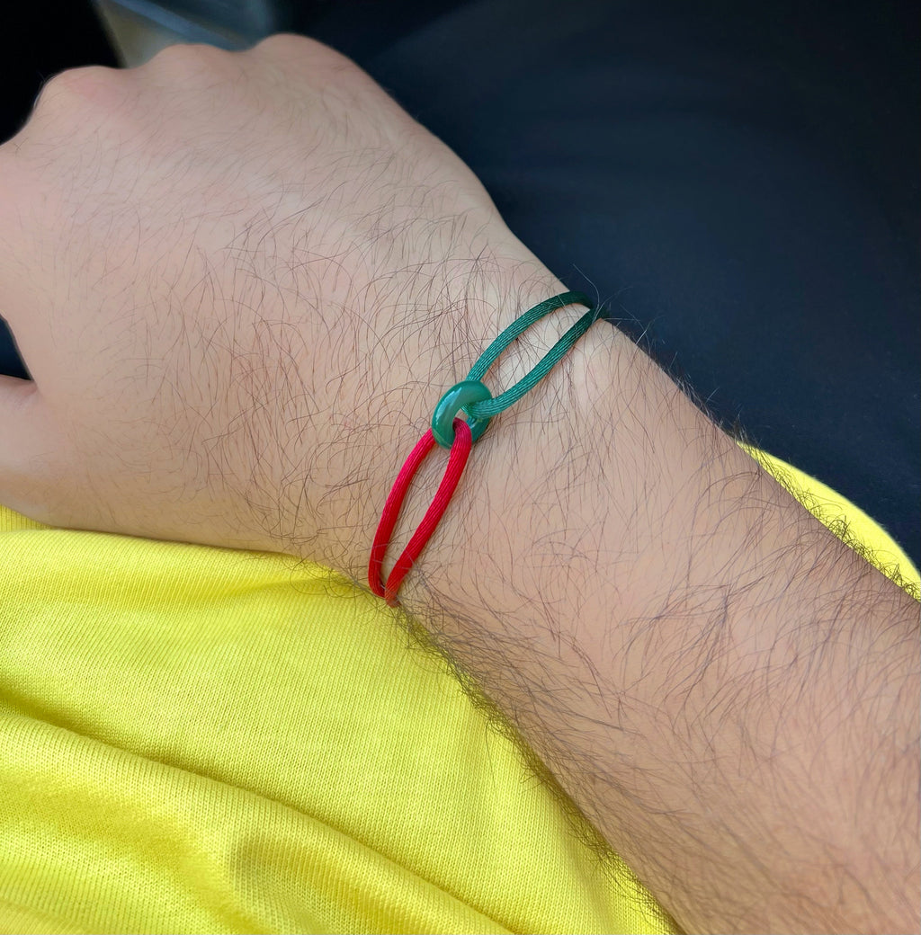 Morocco حمرا_وخضرا# Cord Bracelet
