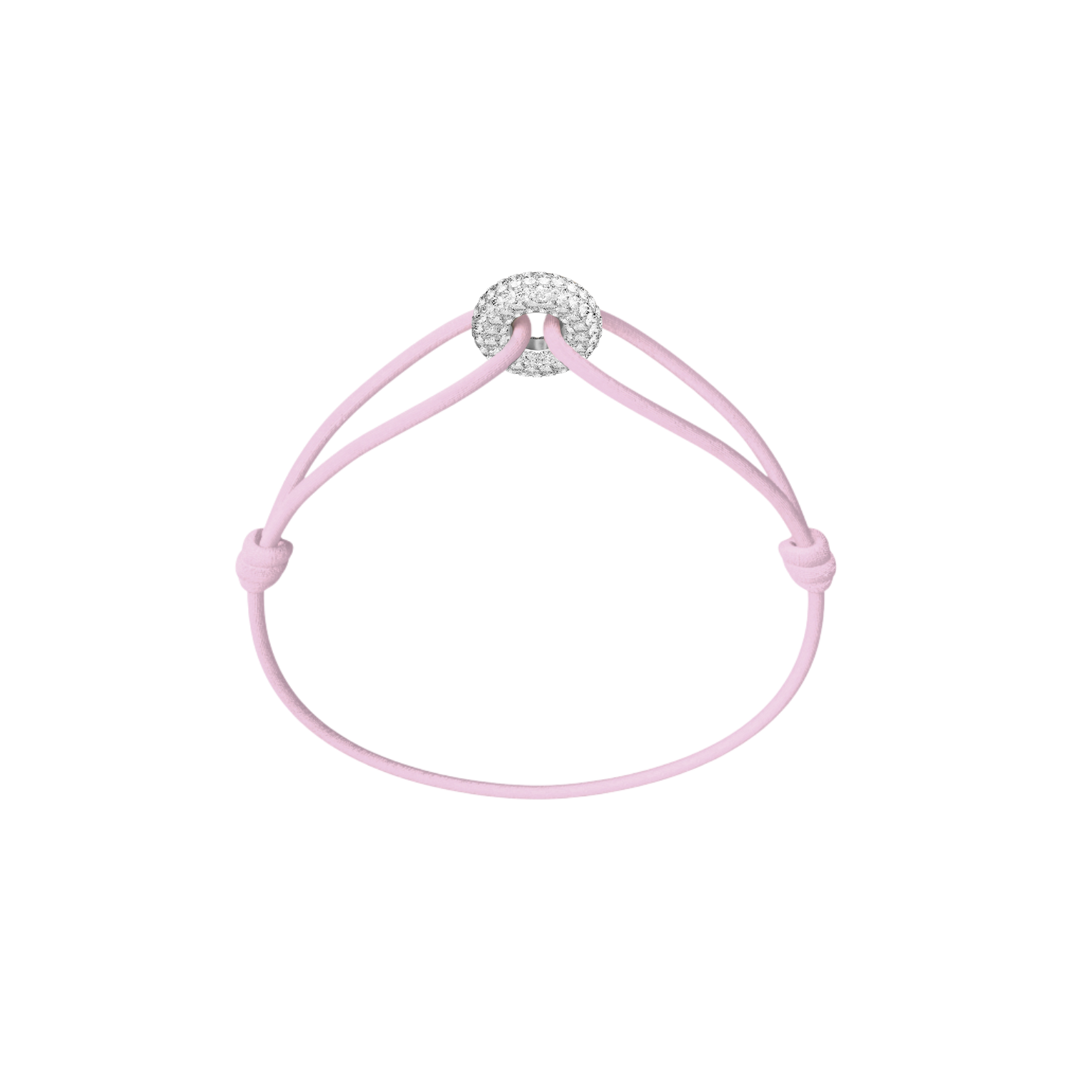 Mini Silver Soho Pavé Cord Bracelet