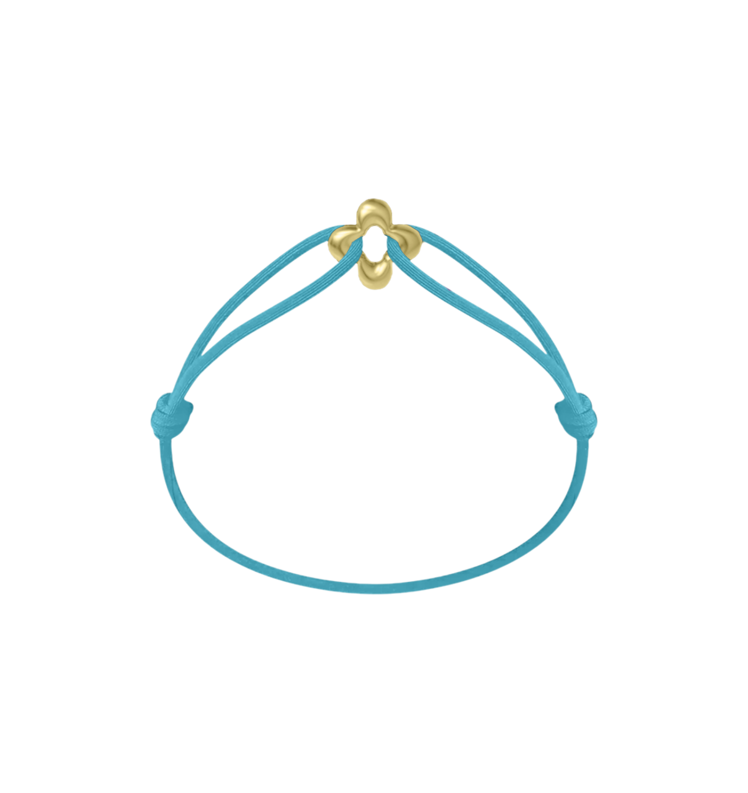 Mini Golden Clover Cord Bracelet