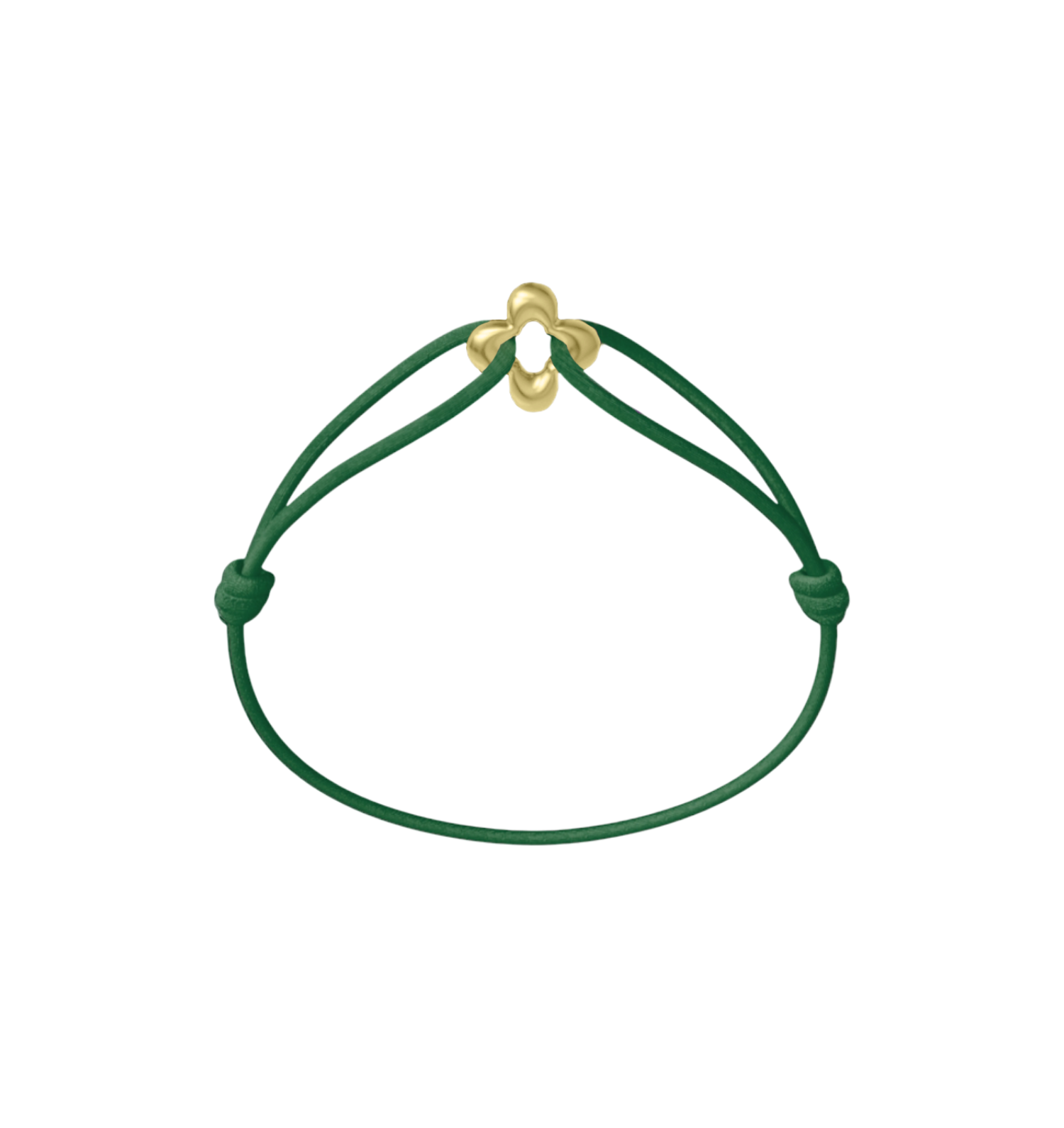 Mini Golden Clover Cord Bracelet