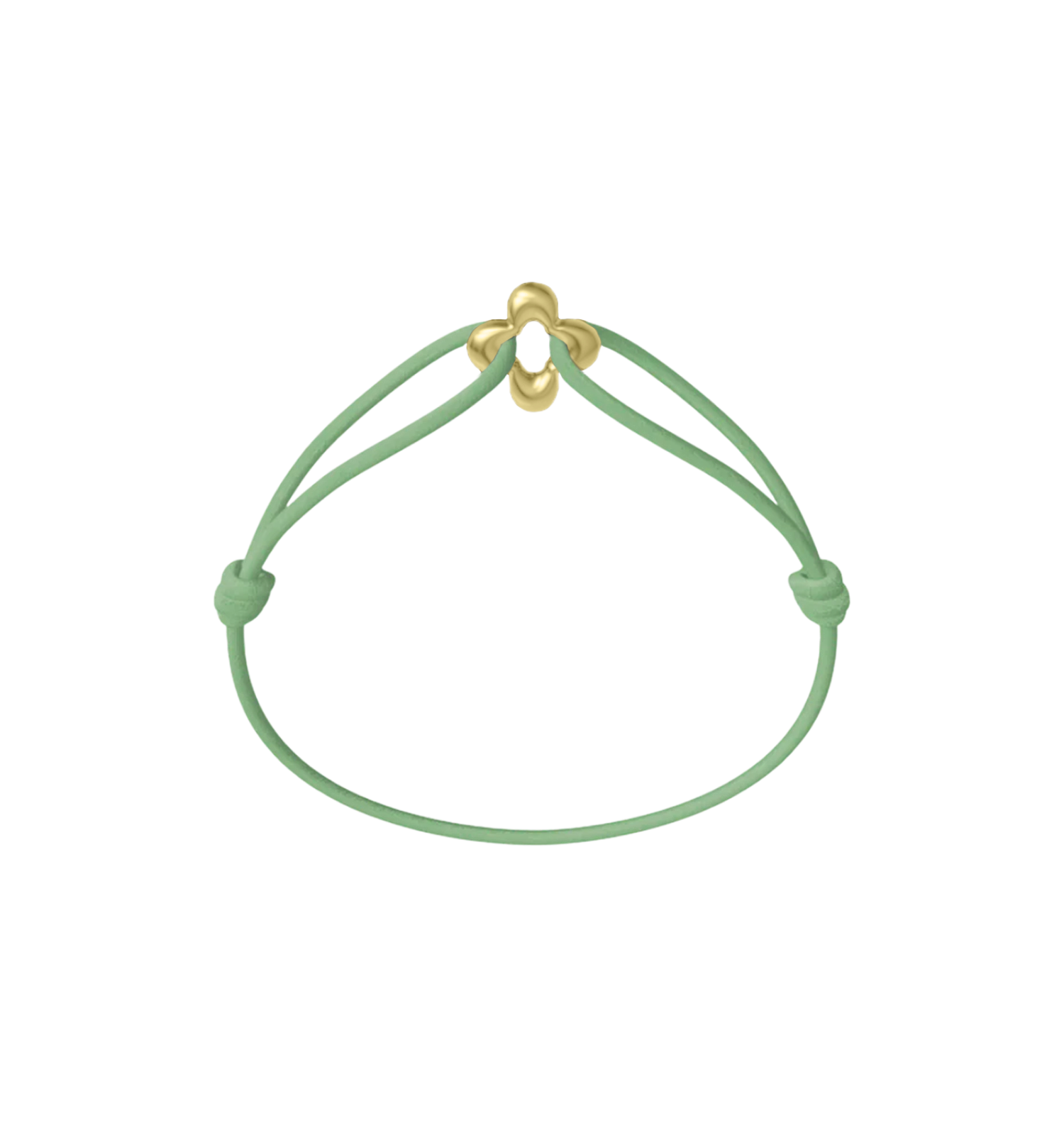 Mini Golden Clover Cord Bracelet