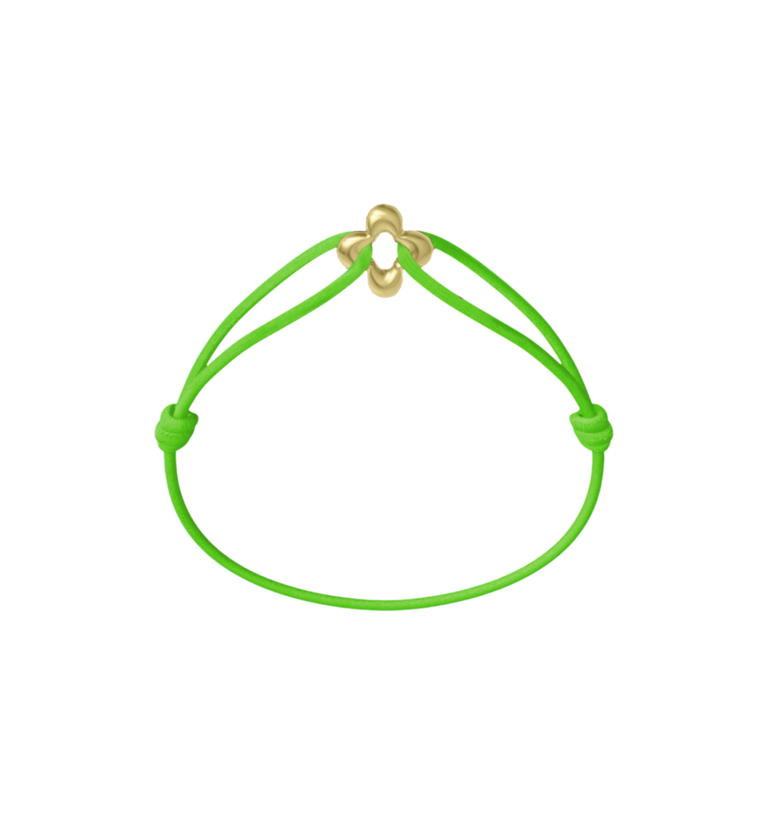 Mini Golden Clover Cord Bracelet