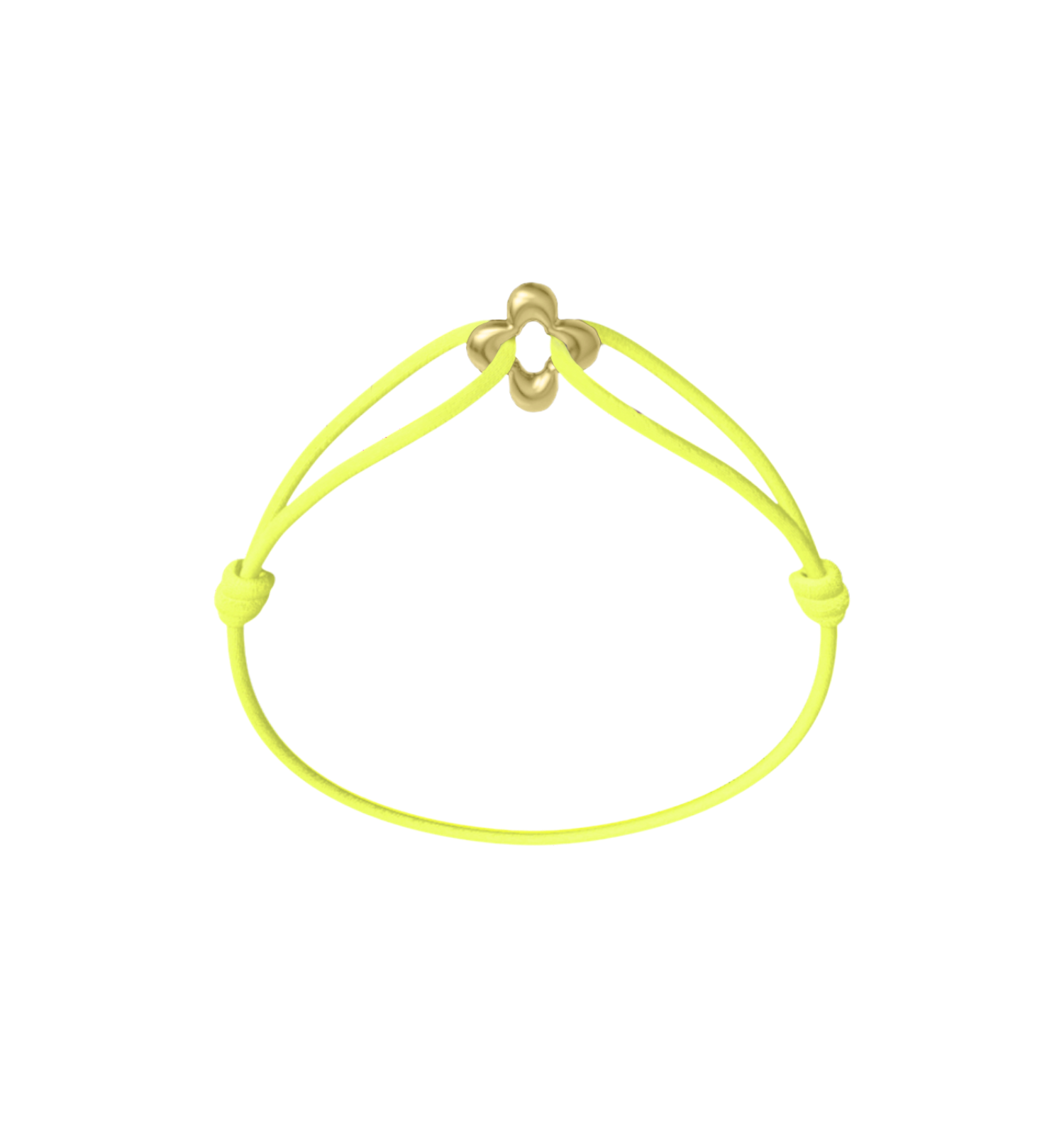 Mini Golden Clover Cord Bracelet
