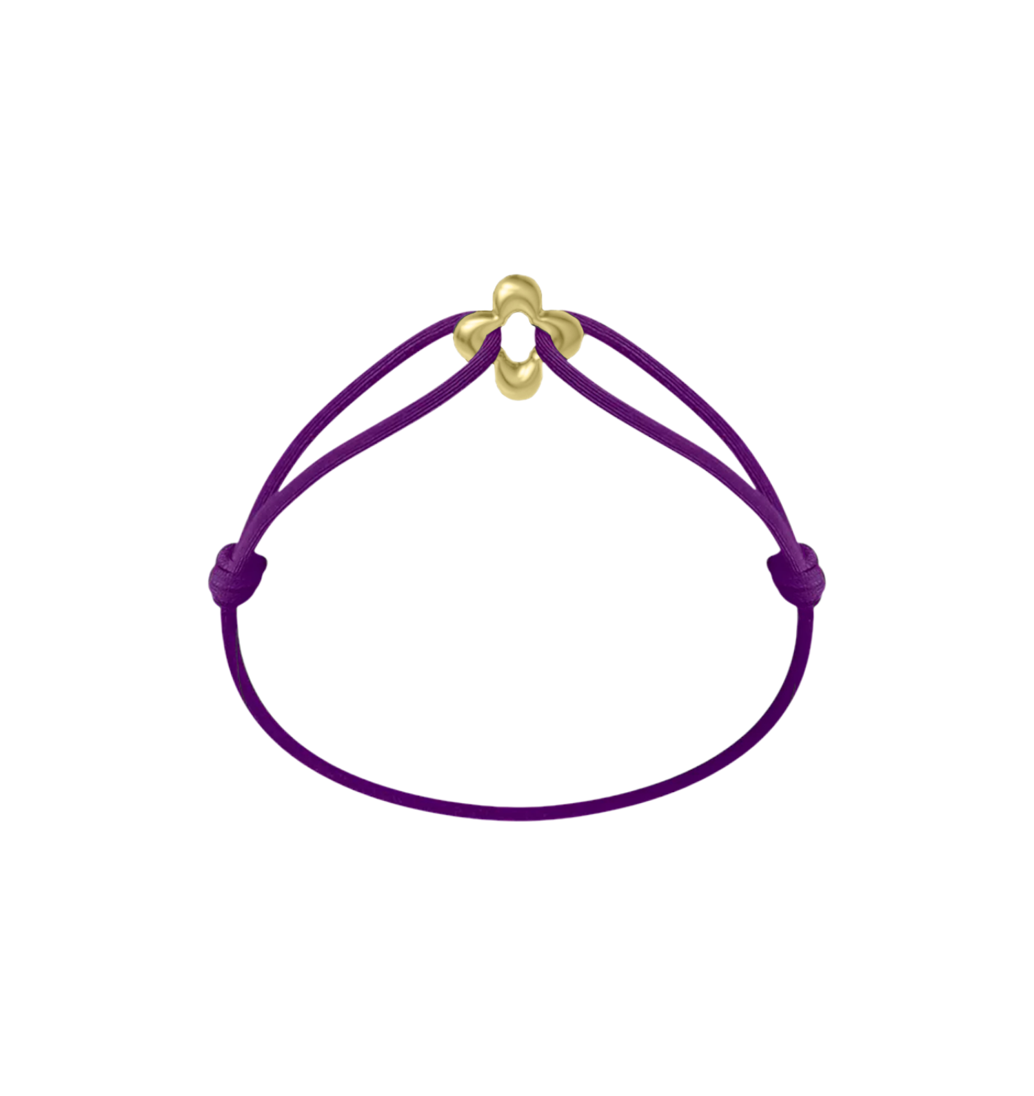Mini Golden Clover Cord Bracelet