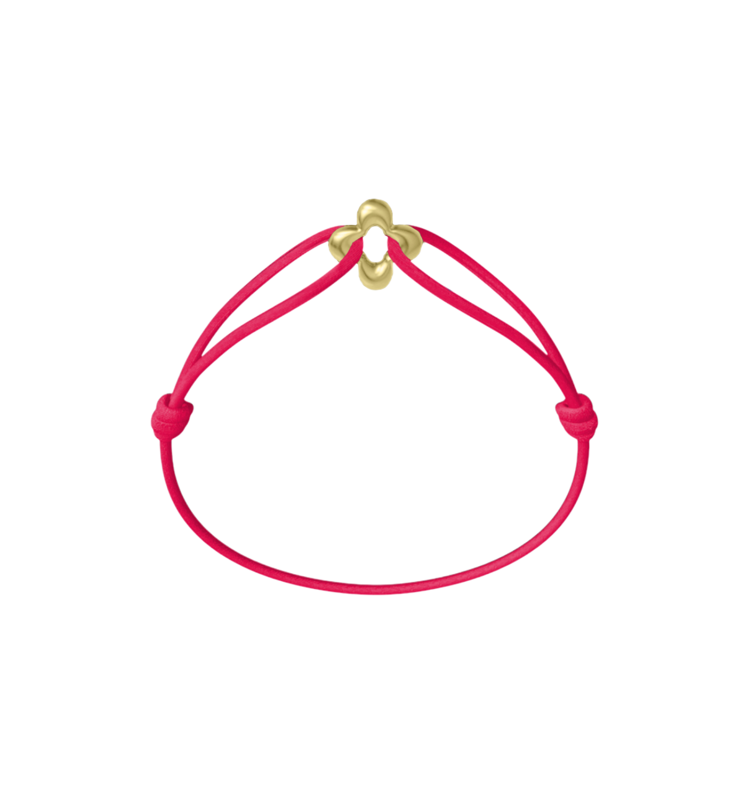 Mini Golden Clover Cord Bracelet