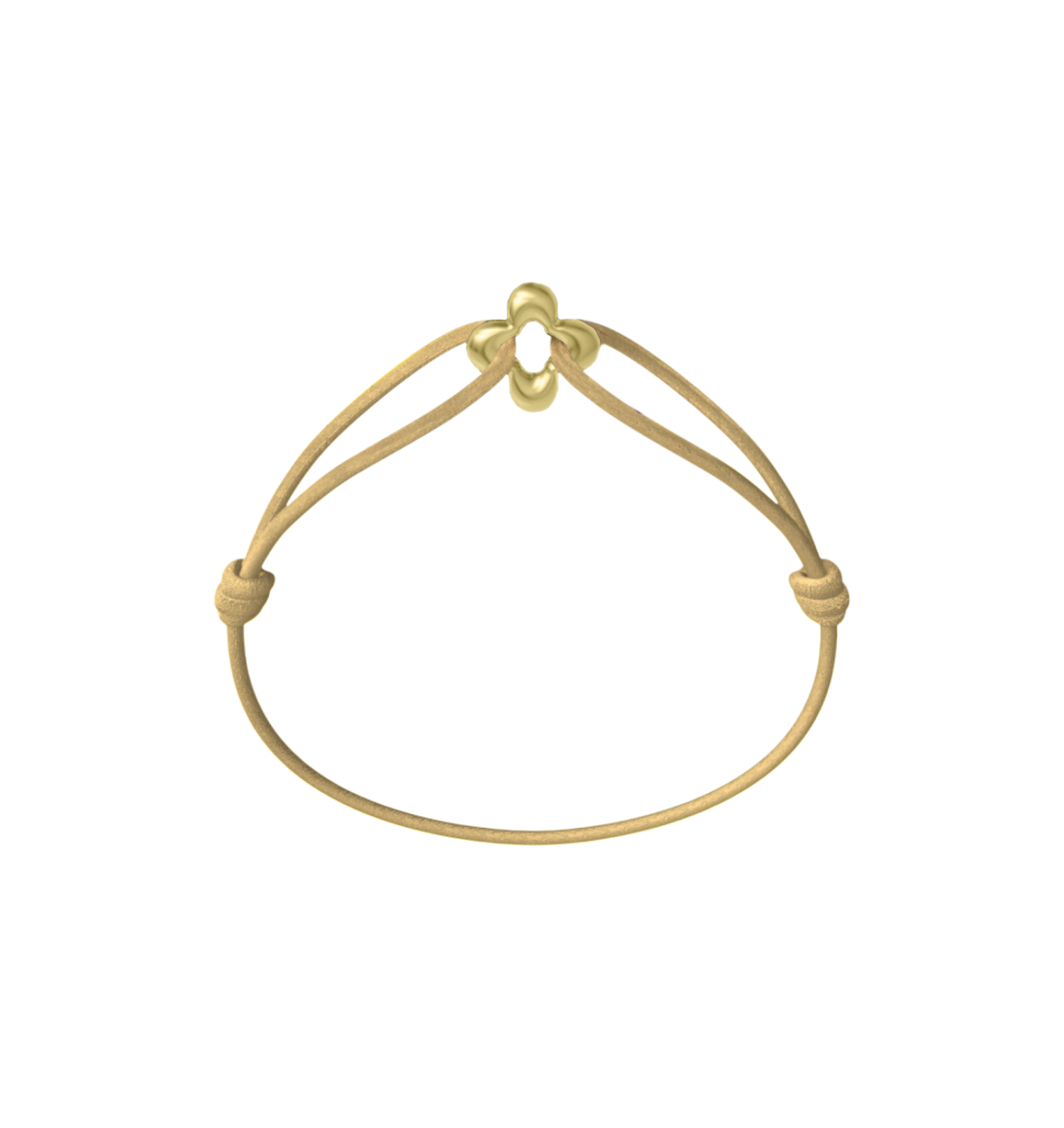 Mini Golden Clover Cord Bracelet