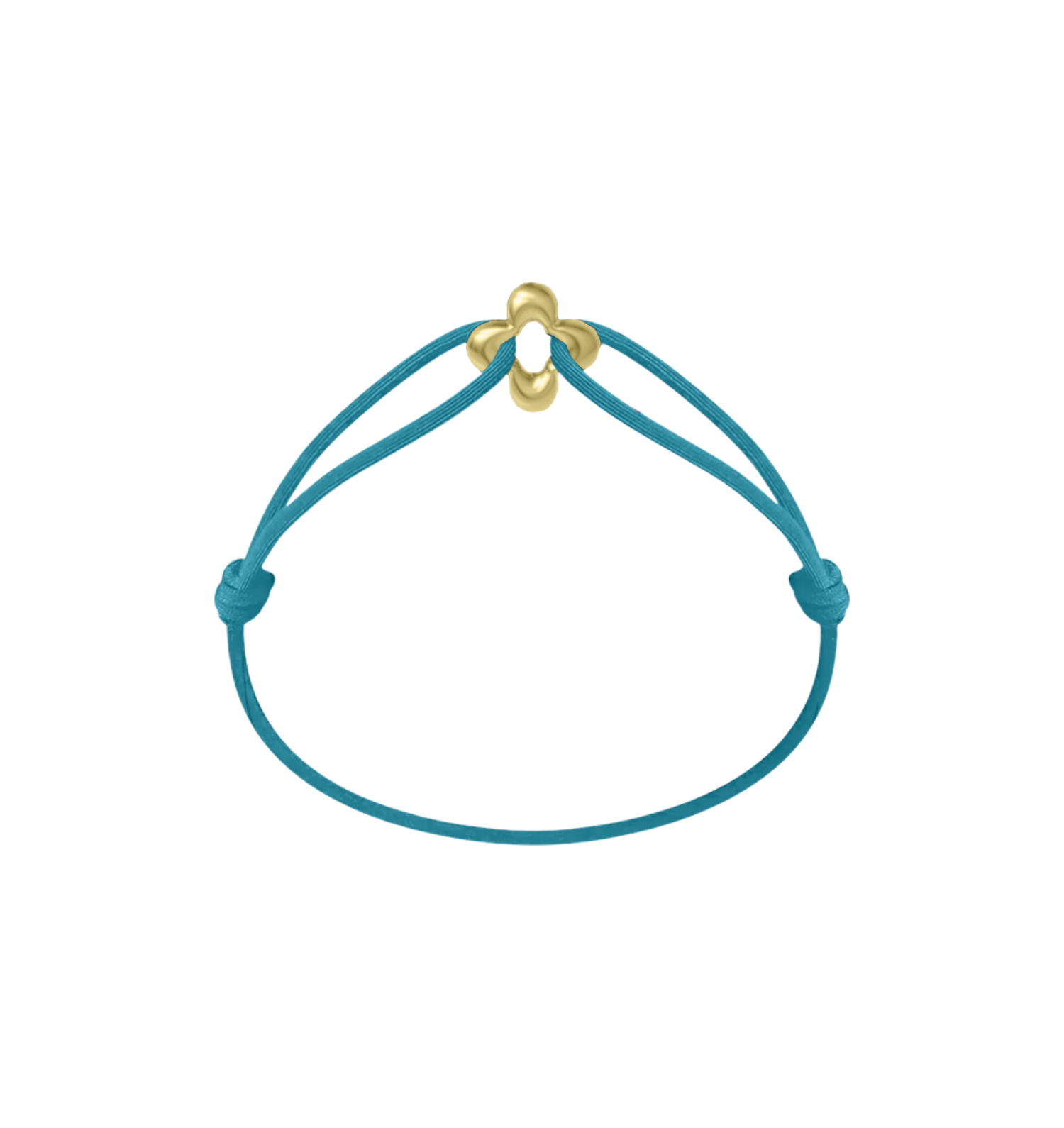 Mini Golden Clover Cord Bracelet