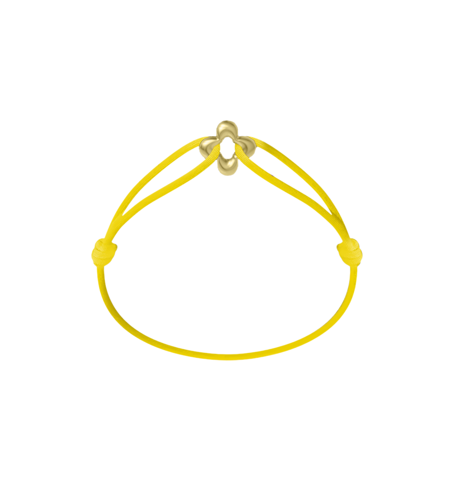 Mini Golden Clover Cord Bracelet