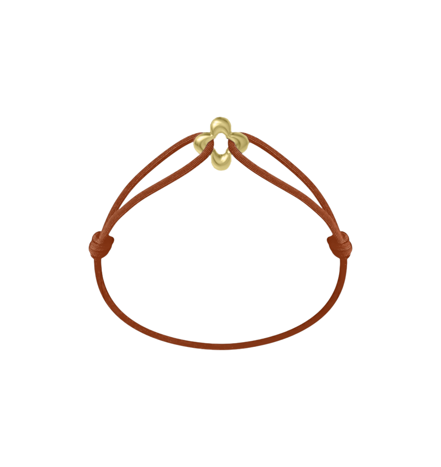 Mini Golden Clover Cord Bracelet
