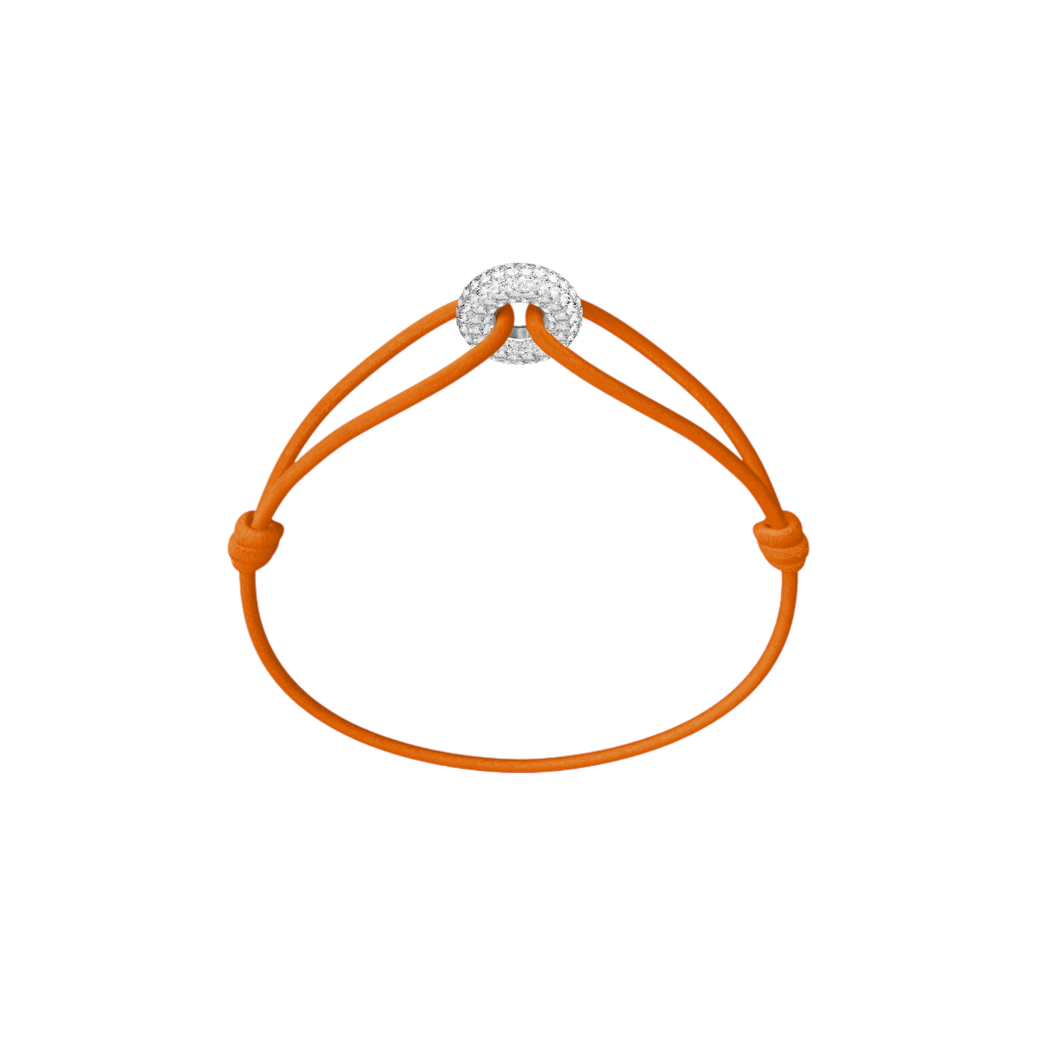 Mini Silver Soho Pavé Cord Bracelet