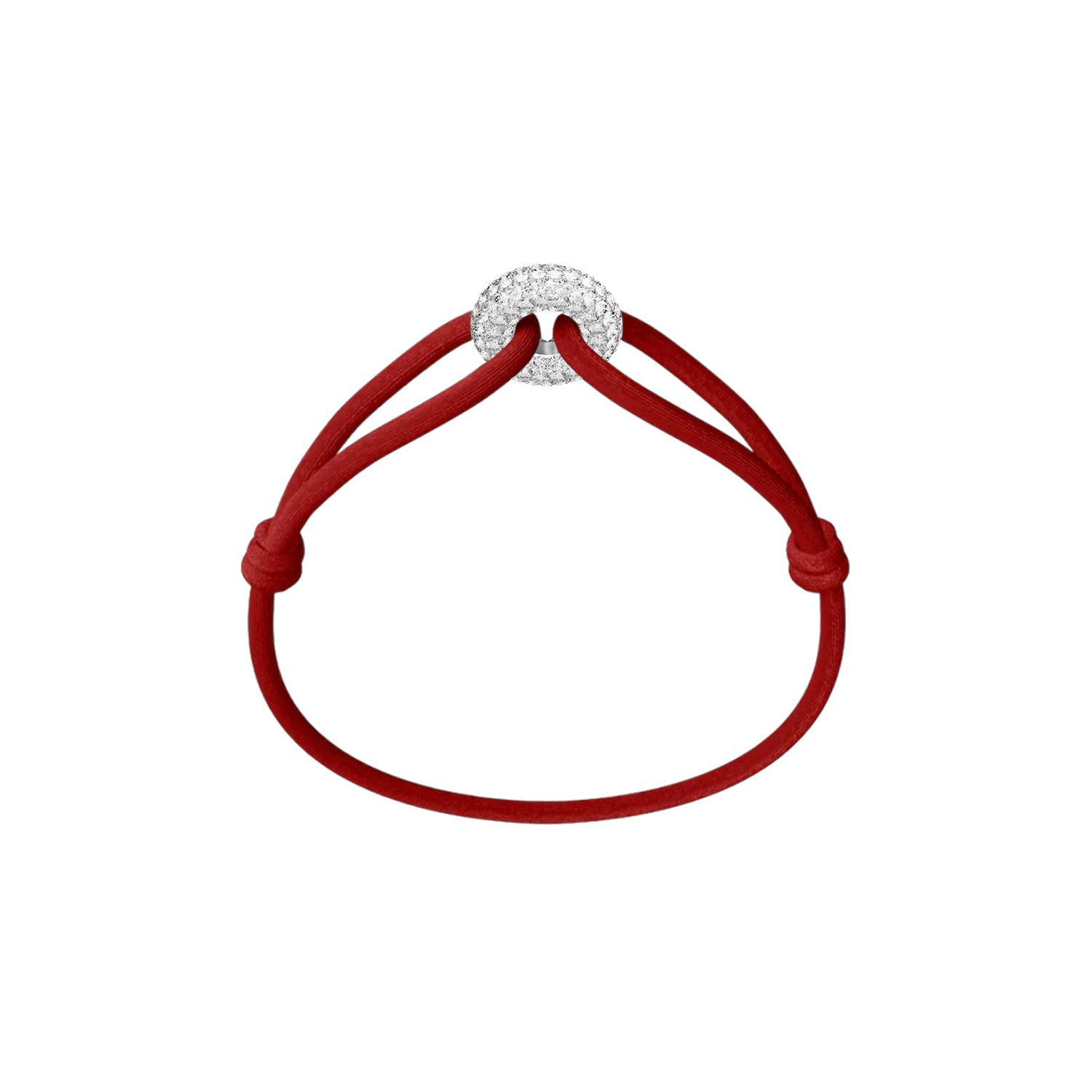 Silver Soho Pavé Cord Bracelet