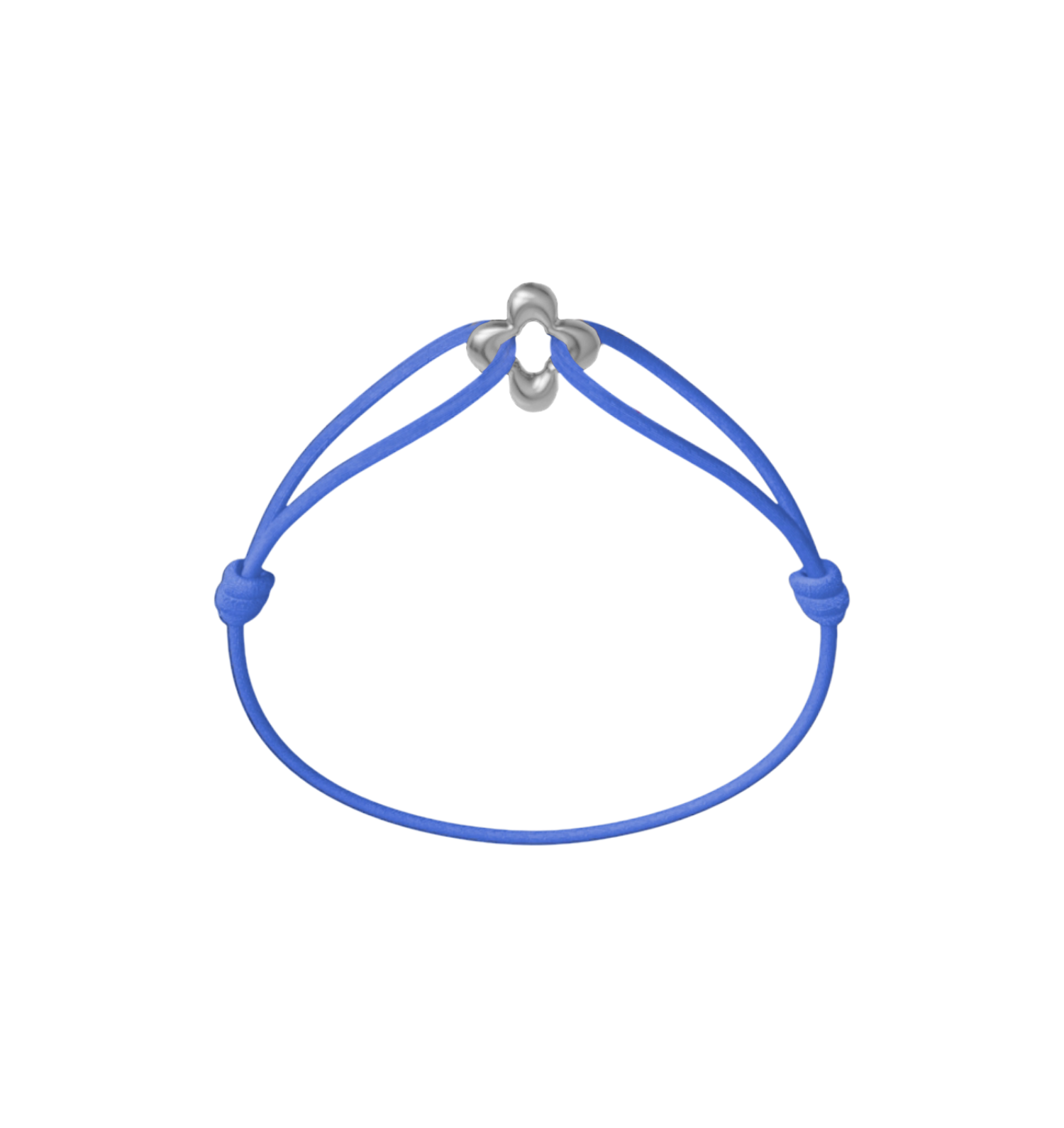 Mini Silver Clover Cord Bracelet