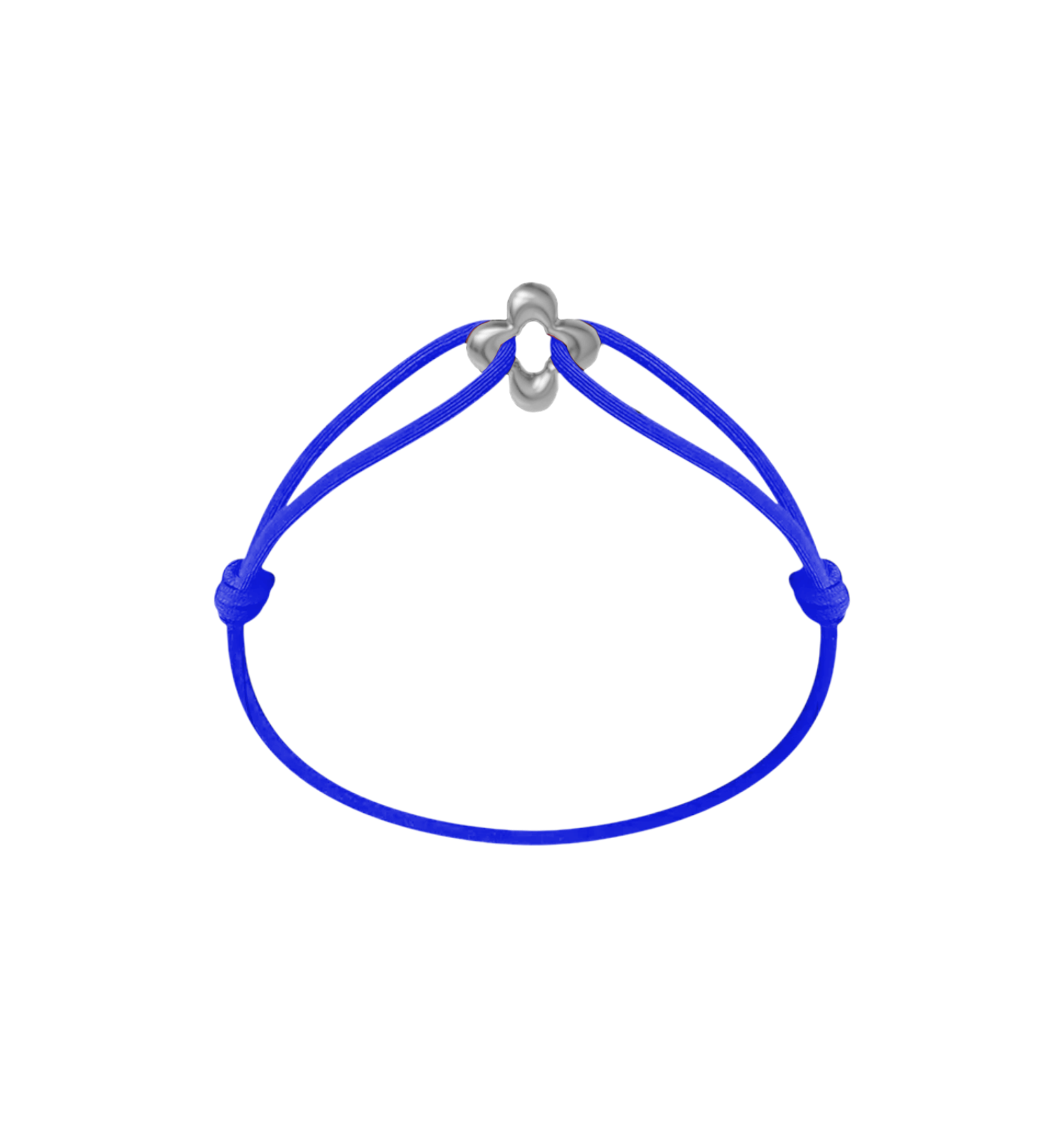 Mini Silver Clover Cord Bracelet